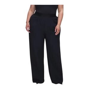 Good American pants bonded wide leg pull-on trousers size 2XL